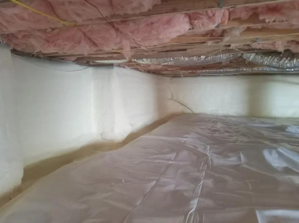 Crawl space encapsulation with closed-cell spray foam for Attic Insulation in Upper Moreland